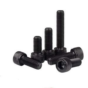 Kafa Hex siyah oksit karbon çelik soket vidalar DIN912 modeli tam dişli Set vidalar inç ölçüm M2 2.5 M3 M4 M5 M6 - Product Image 1