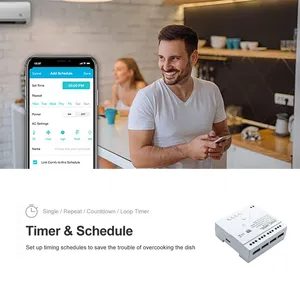 Tuya intelligenter WLAN-Schalter-Modul 12 V 24 V 220 V RF 433 Fernbedienung Geräte-Steuerungsmodul 4 CH Relais funktioniert mit Alexa <span class=keywords><strong>Google</strong></span> Home