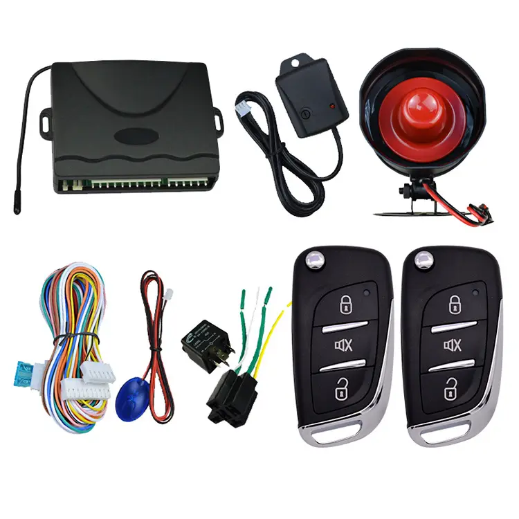 Car PKE keyless entry one-button start modification system remote control remote 12V anti-theft alarm central locking