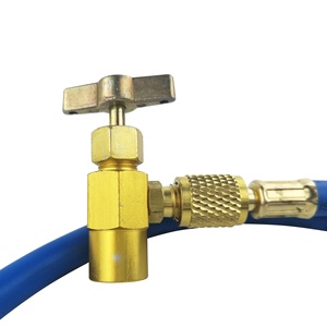 Car AC System Simple Refuelling Tool AC.135.697 R134a Refrigerant Charge Hose Kit 1/2&quot;<strong>ACME</strong> <strong>Female</strong> 1/4&quot;SAE Male Self Sealing - Product Image 5