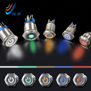 Interruttore a pulsante in metallo 12mm 16mm 19mm 22mm impermeabile piccolo illuminato con interruttori a pulsante a scatto momentaneo a Led - Product Image 5