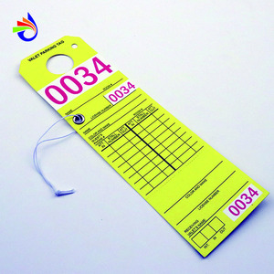 Etiqueta de equipaje de papel amarilla personalizada OEM con sujeción de cuerda elástica - Product Image 5