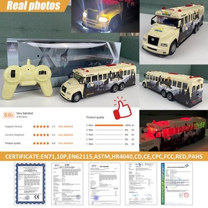 2.4Ghzグラフィティスタイル1/15リモートコントロールシティカー玩具ツーリングバスモデルプラスチックRCバスライトとサウンド付き - Product Image 3