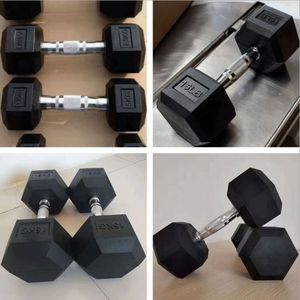 Factory Rubber Hexagonal Dumbbell <strong>1</strong> Kilogram Progressive <strong>1</strong> 2 3 4 5 6 7 8 <strong>9</strong> kg - Product Image 5