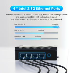 Intel Celeron J4125 4 Lan Quad Core Desktop Nano Mini PC RS232 4*USB X86 Portable Firewall Router Desktop Mini <strong>Computer</strong> - Product Image 3