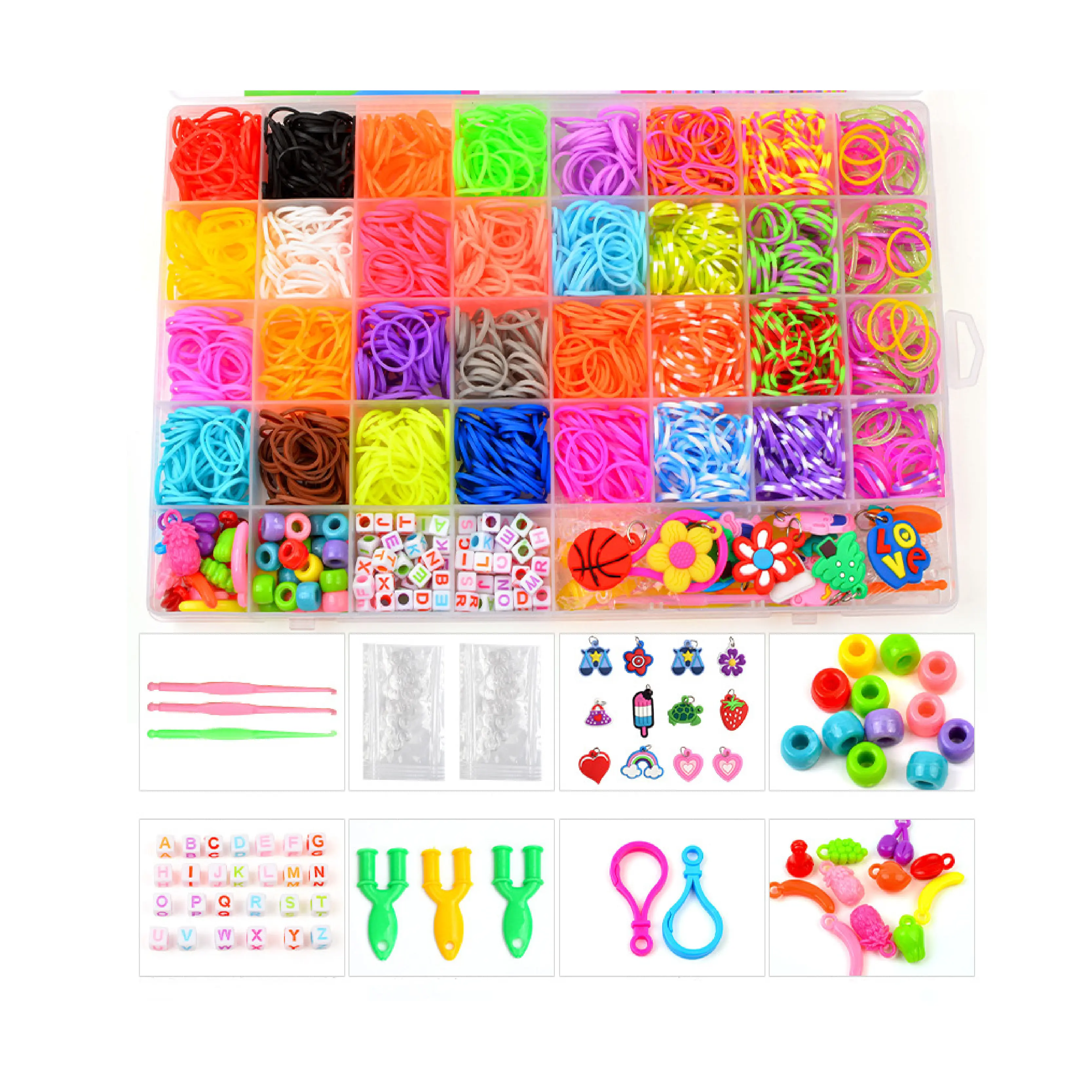 Hot Bán Loom Ban Nhạc Cao Su DIY Nghệ Thuật Thủ Công Vòng Đeo Tay Làm Mega Refill Kit Cho Trẻ Em