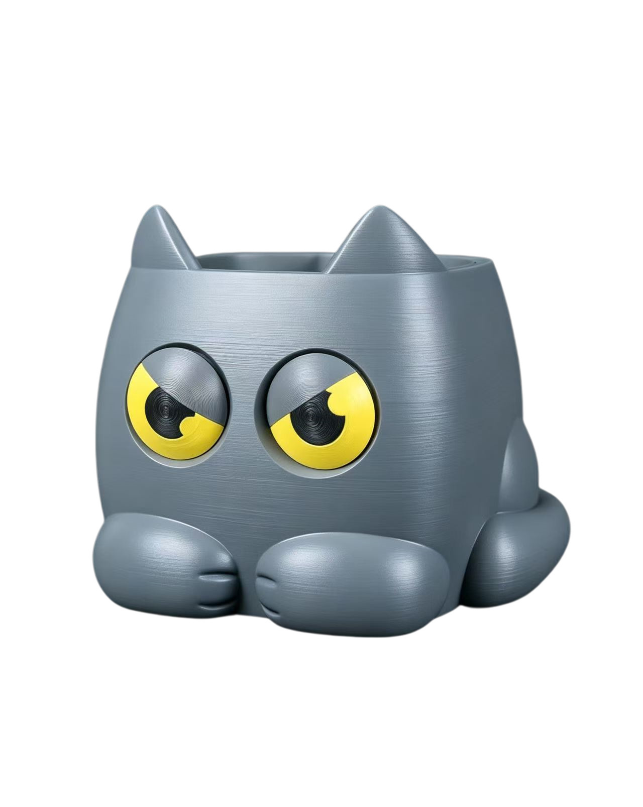 Grumpy kitten flower pot