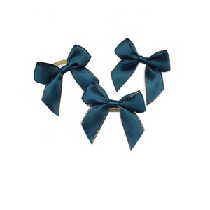 <strong>Customized</strong> 2.2cm Glitter Wired Ribbon with <strong>Bow</strong> <strong>Elastic</strong> Stretch <strong>Loop</strong> 100% Polyester Material - Product Image 4