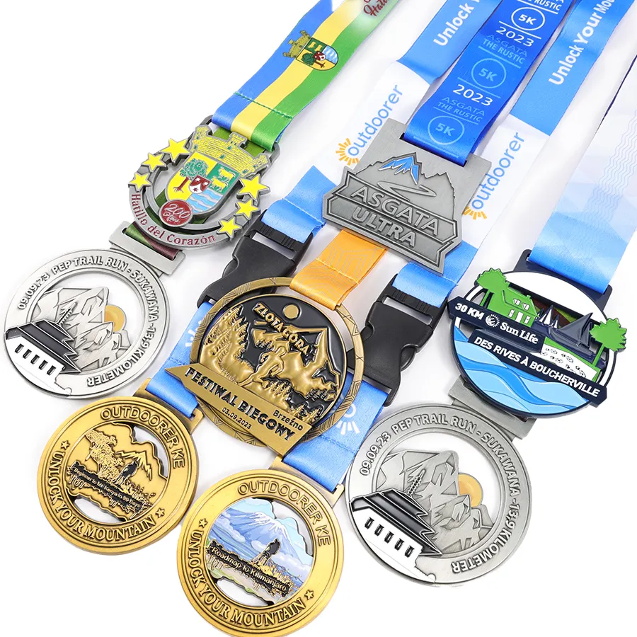 Medal Manufacturer Design Custom Metal Marathon Medal 5K 10k 21k 42k Fun Running finish Medals