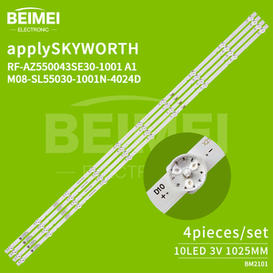 <span class=keywords><strong>LED</strong></span> TV arka ışık şeridi RF-AZ550043SE30-<span class=keywords><strong>1001</strong></span> A1 M08-SL55030-1001N-4024D 10LED 3V 4 adet/takım için LCD TV Repaie veya değiştirme