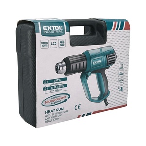 8794800 EXTOL 2000W микропроцессорный интеллектуальный пистолет горячего воздуха с контролем непрерывной температуры и потока воздуха - Product Image 4