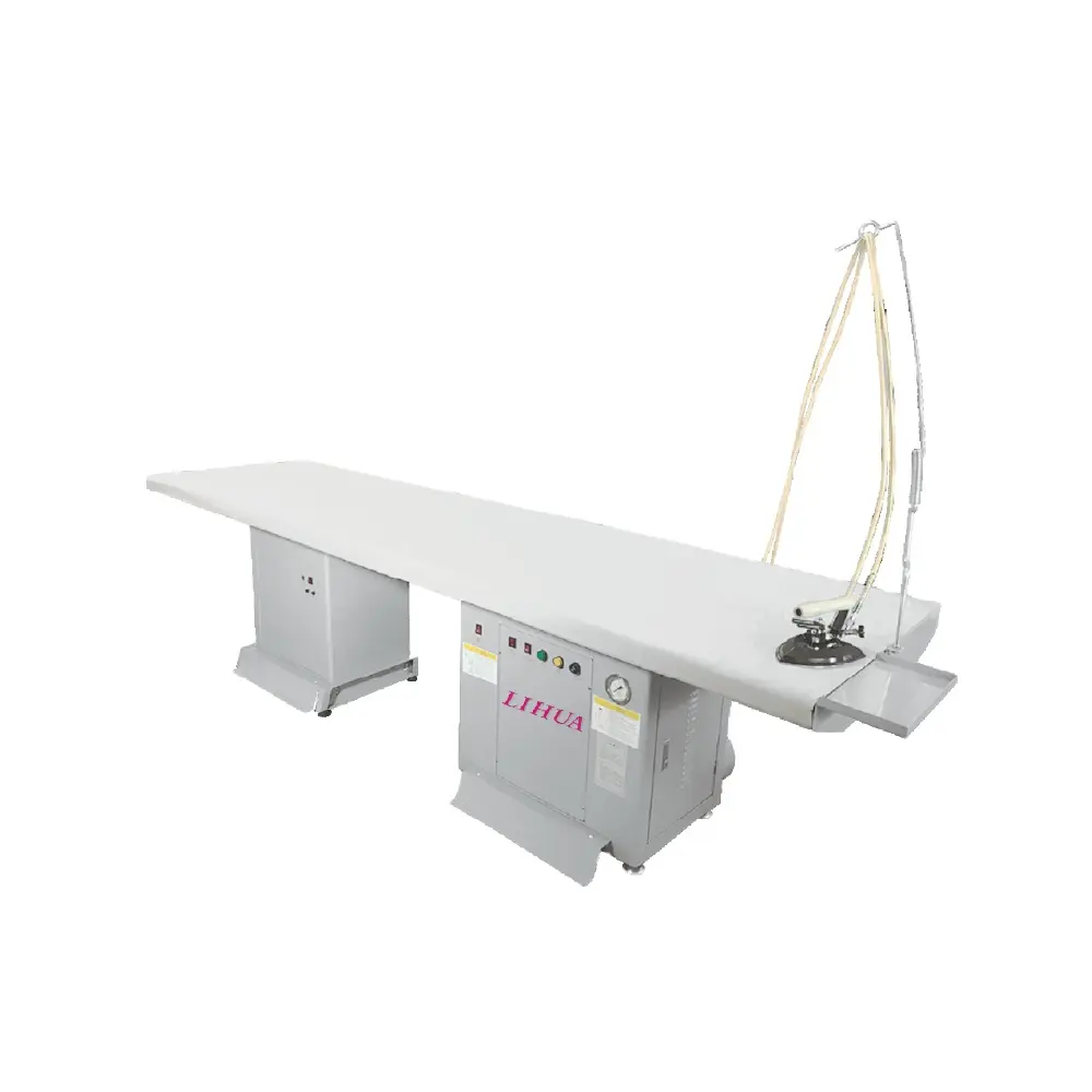 LH-TT-800 อุปกรณ์รีดผ้าการผลิตอุตสาหกรรม โต๊ะรีดผ้าสิ่งทอในบ้านกึ่งอัตโนมัติ