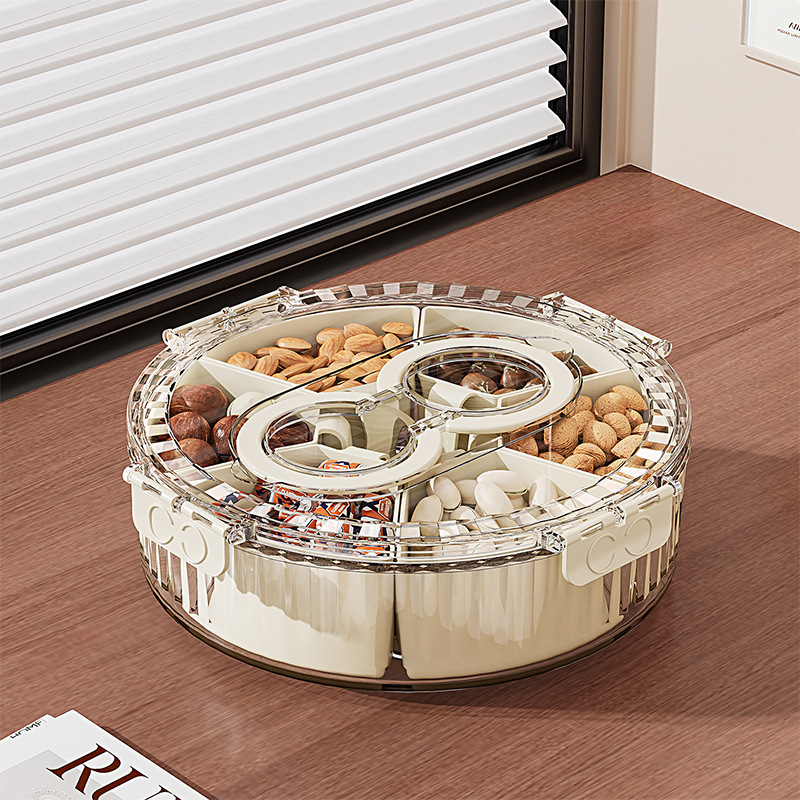 Double-ring portable 6-compartment