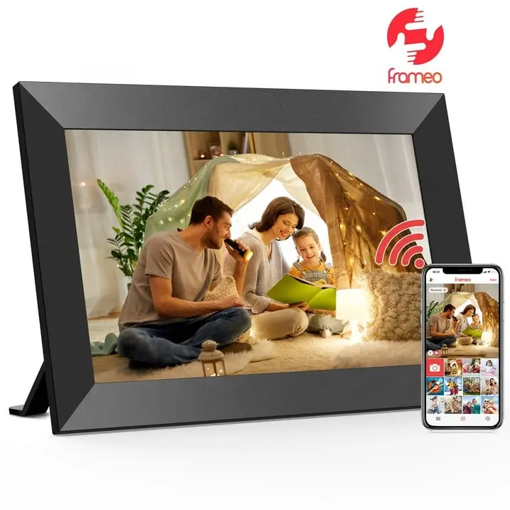 Digital Picture Frame WiFi  Frameo 10.1 Inch Smart WiFi Digital Photo Frame with 32GB  Easy Photo/Video Sharing via Free App