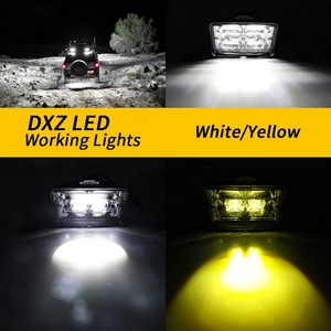 DXZ4インチLedヘッドライトビームLedワークライト、DRLパーキングライト付きトラックSUV ATV4WDスポットライトとフラッドライトの組み合わせ - Product Image 3