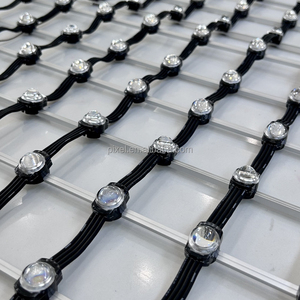 หน้าจอ LED โปร่งใสสำหรับการแสดงบนเวที DC36V หน้าจอกลางแจ้งมีความยืดหยุ่น P75ความสว่างสูง