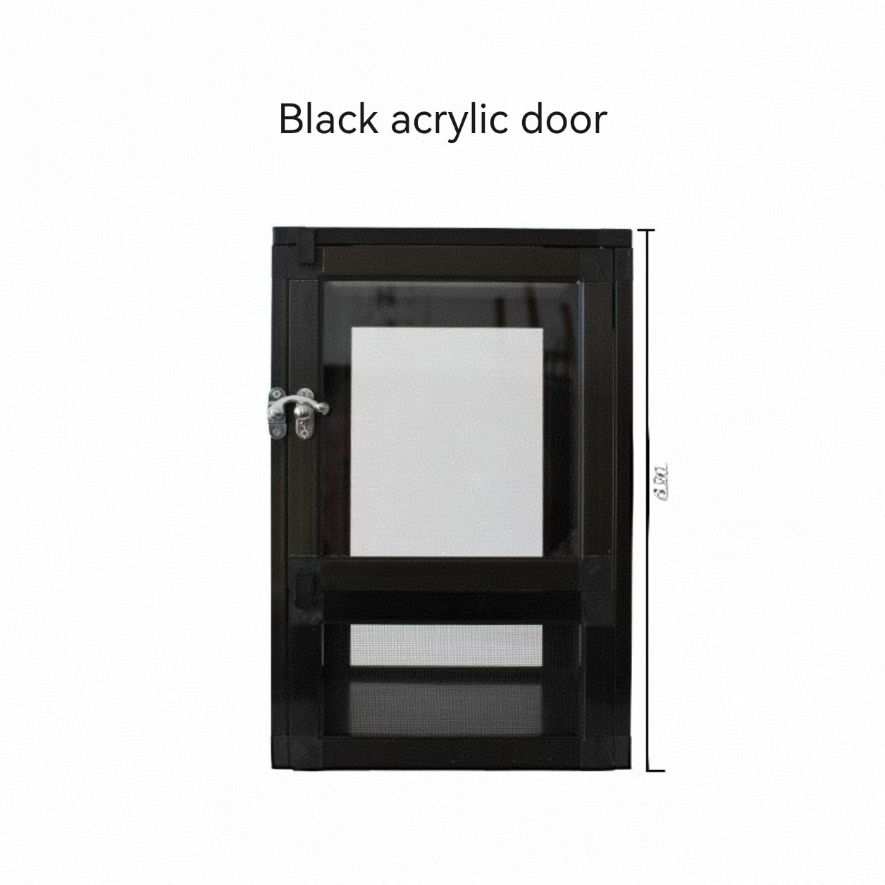 Black acrylic door