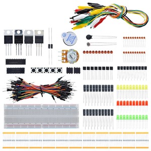 TZT Crocodile Clip Anzug Anfänger Elektronische Komponenten Grund komponenten Kit Für Arduino UNO R3 KIT