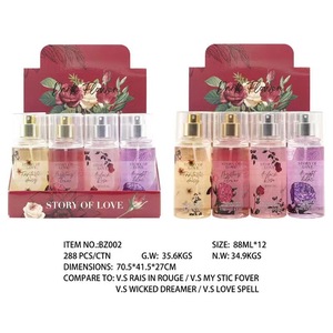 Yüksek kalite 88ml vücut spreyi uzun ömürlü çiçek koku kadın parfüm kadınlar toptan için