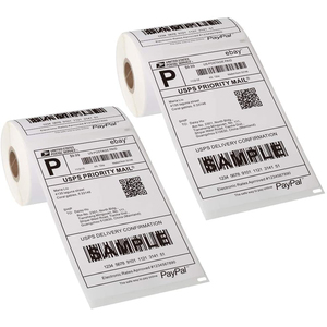 Waterproof 4&quot; X 6&quot; Dymo Blank Direct Label <strong>Stickers</strong> Roll 4x6 Fanfold Direct Thermal Labels Shipping 4*6 Thermal Label - Product Image 1
