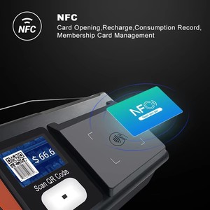 POS fábrica NB11 Venta Directa Android 13 NFC código QR pago Nueva tableta de escritorio pantalla dual efectivo sistema Android pos todo en uno - Product Image 5