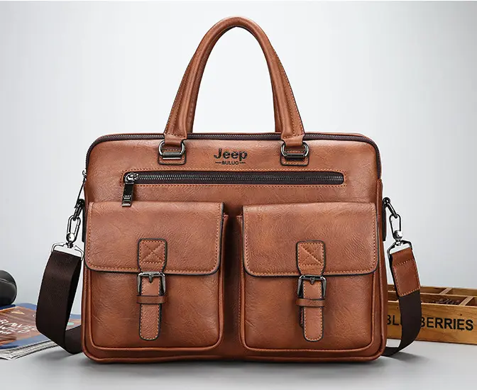 Retro Style Men Briefcase Leather Bag Travel Satchel Shoulder Bag laptop bag