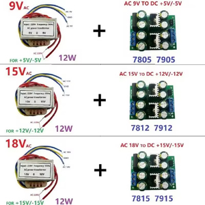 AD24LOPA doğrusal güç kaynağı Suite 12W AC 220V çift DC 5V 12V 15V çift doğrusal <span class=keywords><strong>LDO</strong></span> dönüştürücü düşük gürültü doğrusal güç kaynağı kiti