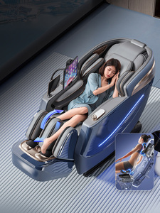 Lüks 3D sıfır yerçekimi Shiatsu vücut bacak masaj koltuğu taşınabilir Modern stil katlanabilir deri ayak masajı el ısıtma özelliği - Product Image 2