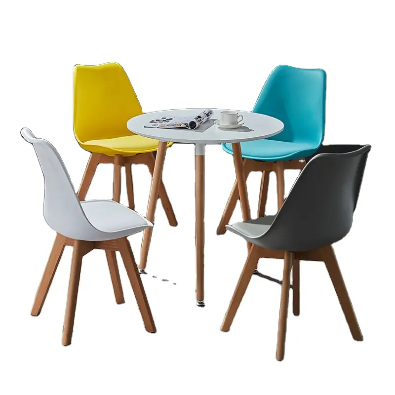 Juego de mesa de comedor de madera, muebles modernos hechos en China, redondos, venta al por mayor