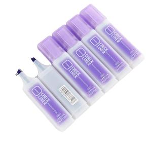Púrpura 6 uds resaltador de un solo color juego de marcadores de color caramelo para estudiantes de punta gruesa de color para puntos clave de doble cabeza - Product Image 1