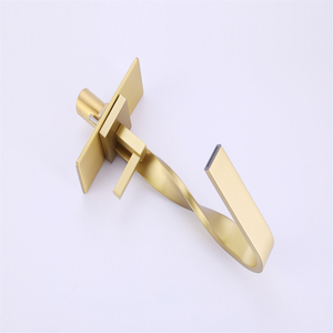 Vòi Nước Phòng Tắm Một Lỗ Gắn Sàn Hiện Đại Vòi Chậu Rửa Phòng Tắm Màu Vàng Đồng Thau Màu Trơn - Product Image 5