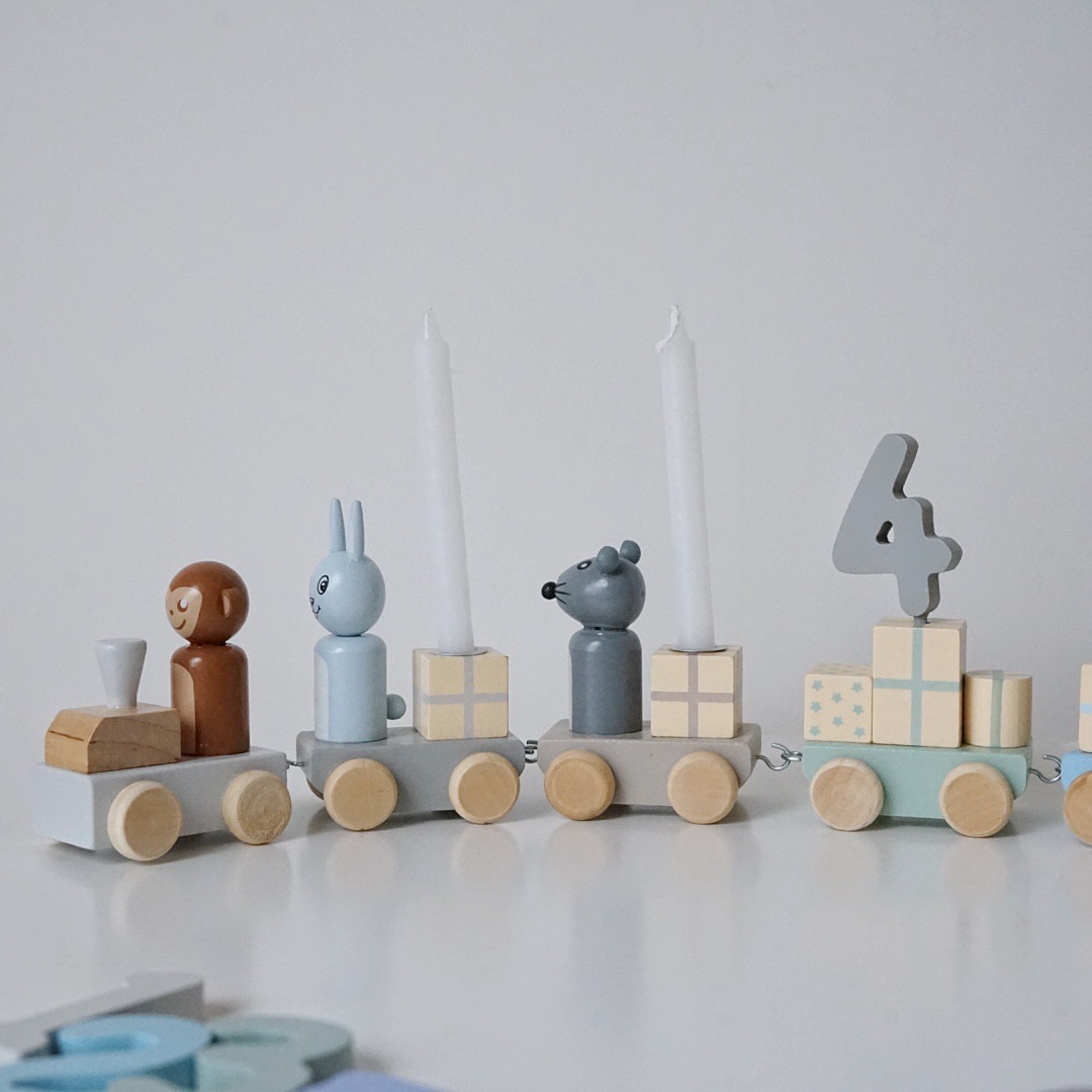 Candy train candle stand