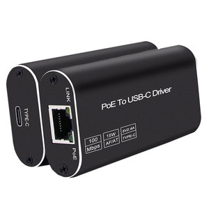 New Design POE to USB-C or Type-C Adapter Standard IEEE802.3Af/At Converter <strong>10</strong>/100Mbps Driver Power Output With <strong>Ethernet</strong> 5V 2.4A - Product Image 1