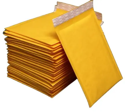 Kraft papel bolha saco mailer bolhas plásticas ar cheio sacos embalagem sacos infláveis