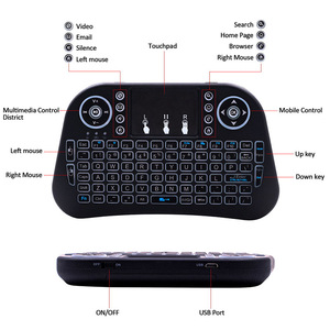 Air Mouse Infrared <strong>Learn</strong> Portable Mini Cool Seven Color Backlight <strong>Computer</strong> Clavier 88 Keys I10 Wireless <strong>Keyboard</strong> with Touchpad - Product Image 1