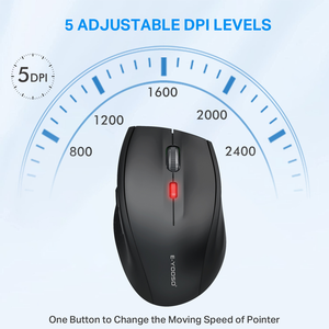 BT Wireless Optical Mouse Tragbarer kabelloser 6-Tasten-USB-Empfänger mit 2,4 GHz 5-stufiger 4800 DPI für den Büro gebrauch 6-Tasten-Computermaus - Product Image 5