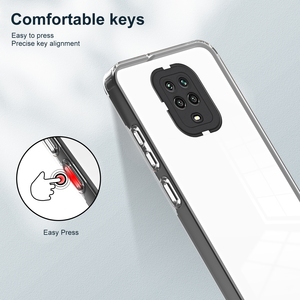 For Xiaomi <strong>Redmi</strong> Note 9S Note 9 Pro 3 in 1 Clear TPU Color PC Frame Phone Case
