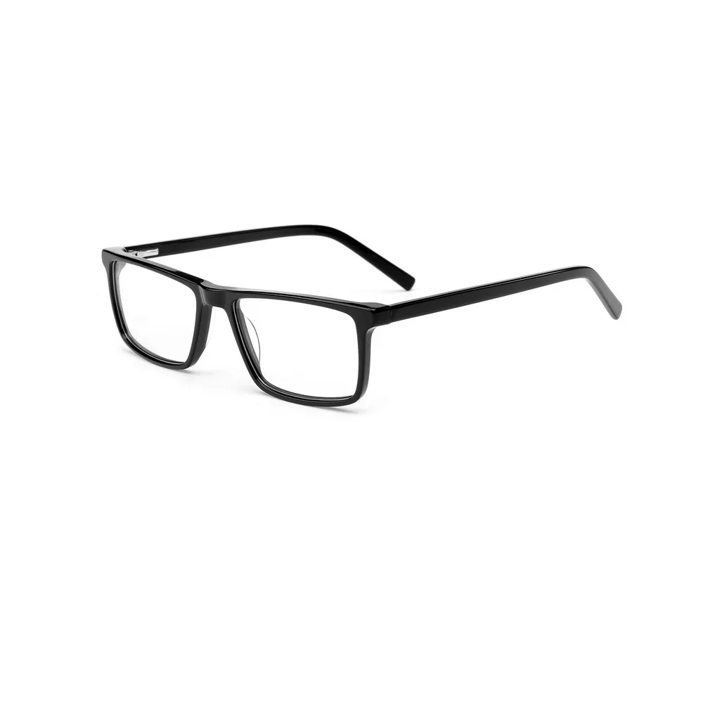 Vente en gros de montures de lunettes rondes en acétate noir TR90 montures de lunettes pour hommes et femmes