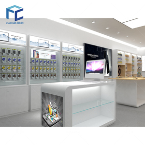 Teléfono móvil Diseño de tienda minorista Centro comercial personalizado Tienda minorista Mesa de computadora Tienda de teléfono celular Gabinete de mostrador de exhibición - Product Image 4