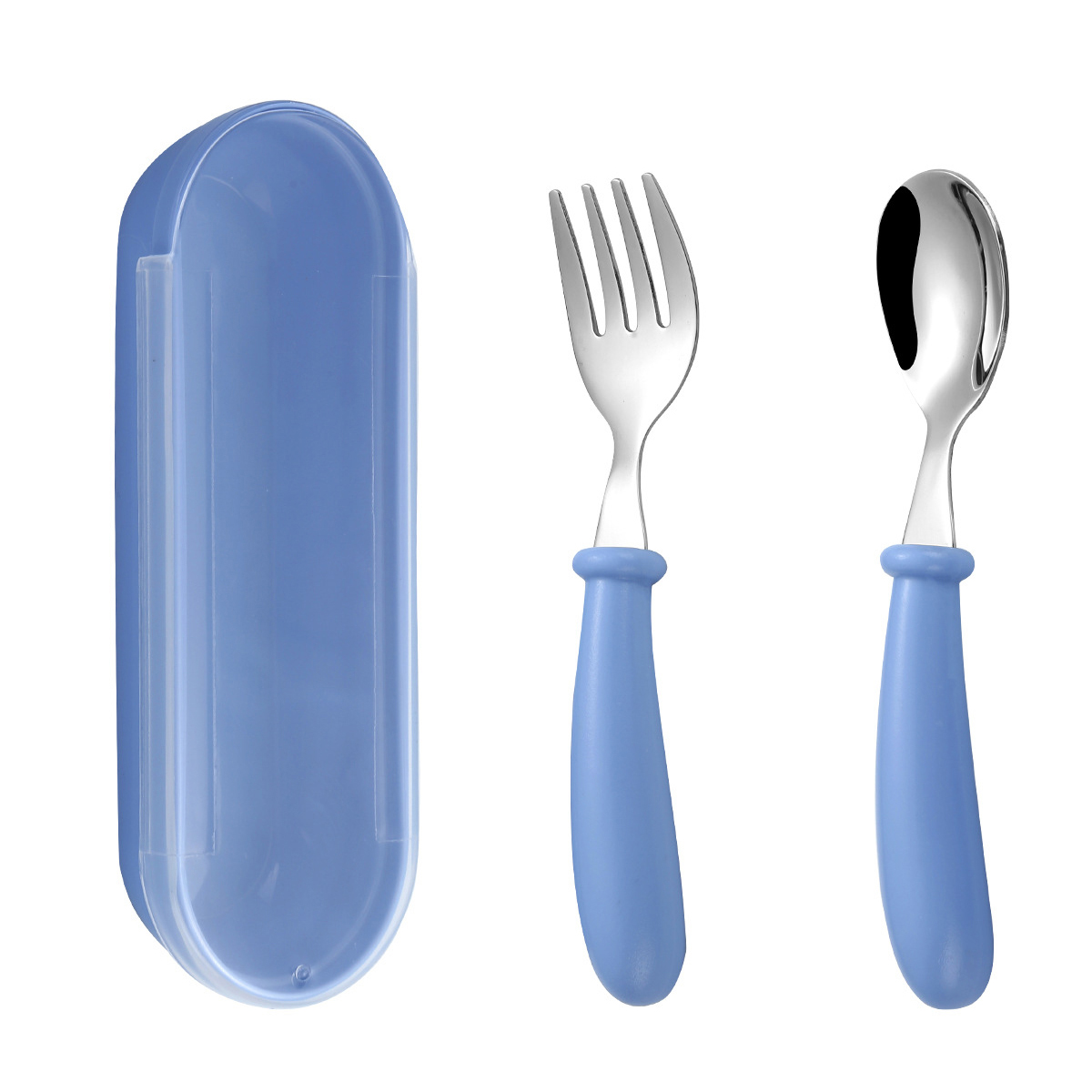 Baby Spoon&Fork&PP Box-Blue