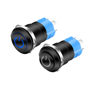 12mm <strong>Install</strong> Small Round 5V Power LED Selflocking Illuminated Pushbutton <strong>Switch</strong> Waterproof ON-OFF <strong>Push</strong> <strong>Button</strong> <strong>Switch</strong> With 4 Pins - Product Image 1