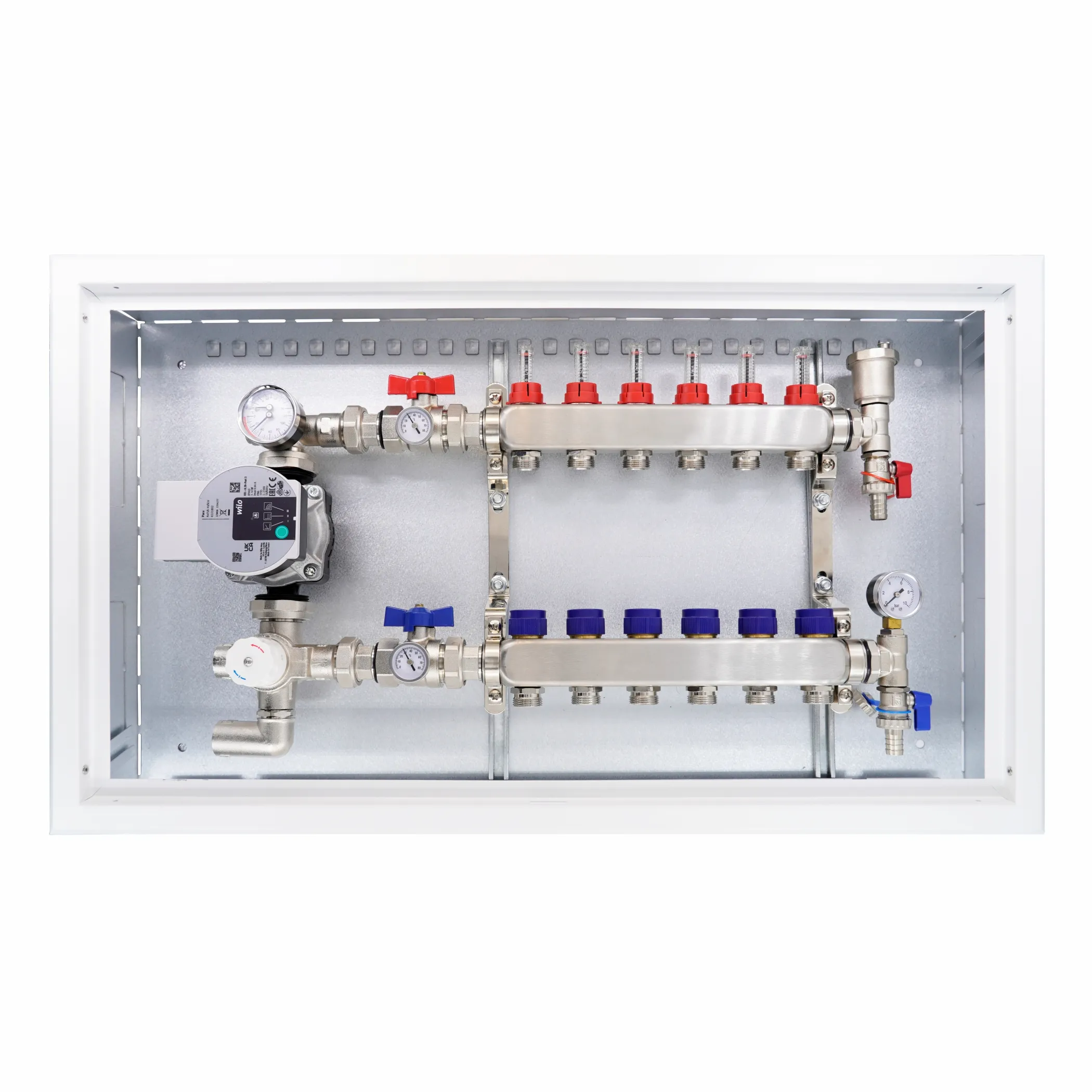 Sistema de mezcla de agua para colectores, Kit de calefacción por suelo radiante, paquete de Control