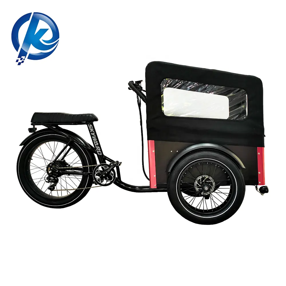 48v * 500w रियर मोटर इलेक्ट्रिक ट्राइसाइकिल 3 पहिया बाइक फैट टायर इलेक्ट्रिक कार्गो बाइक