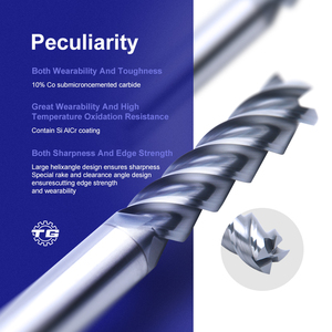 AlCrSiN kaplama ile 12mm Tungsten karbür End Mill Slot kesme çelik TG aracı çelik için 4-Flute düz frezeler freze kesicisi - Product Image 2
