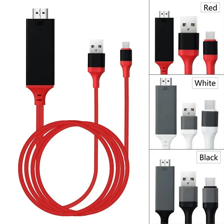 Cable Adaptador 4K compatible con 2M de gama alta tipo C 3,1 a adaptador de cable HDTV para MacBook Samsung Galaxy S9/S8/Note 9.