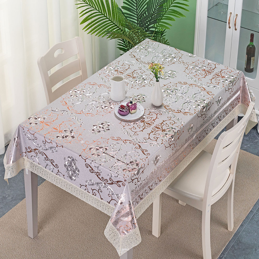 Easy Clean Lace Edge PVC Independent Table Cloth Sheet