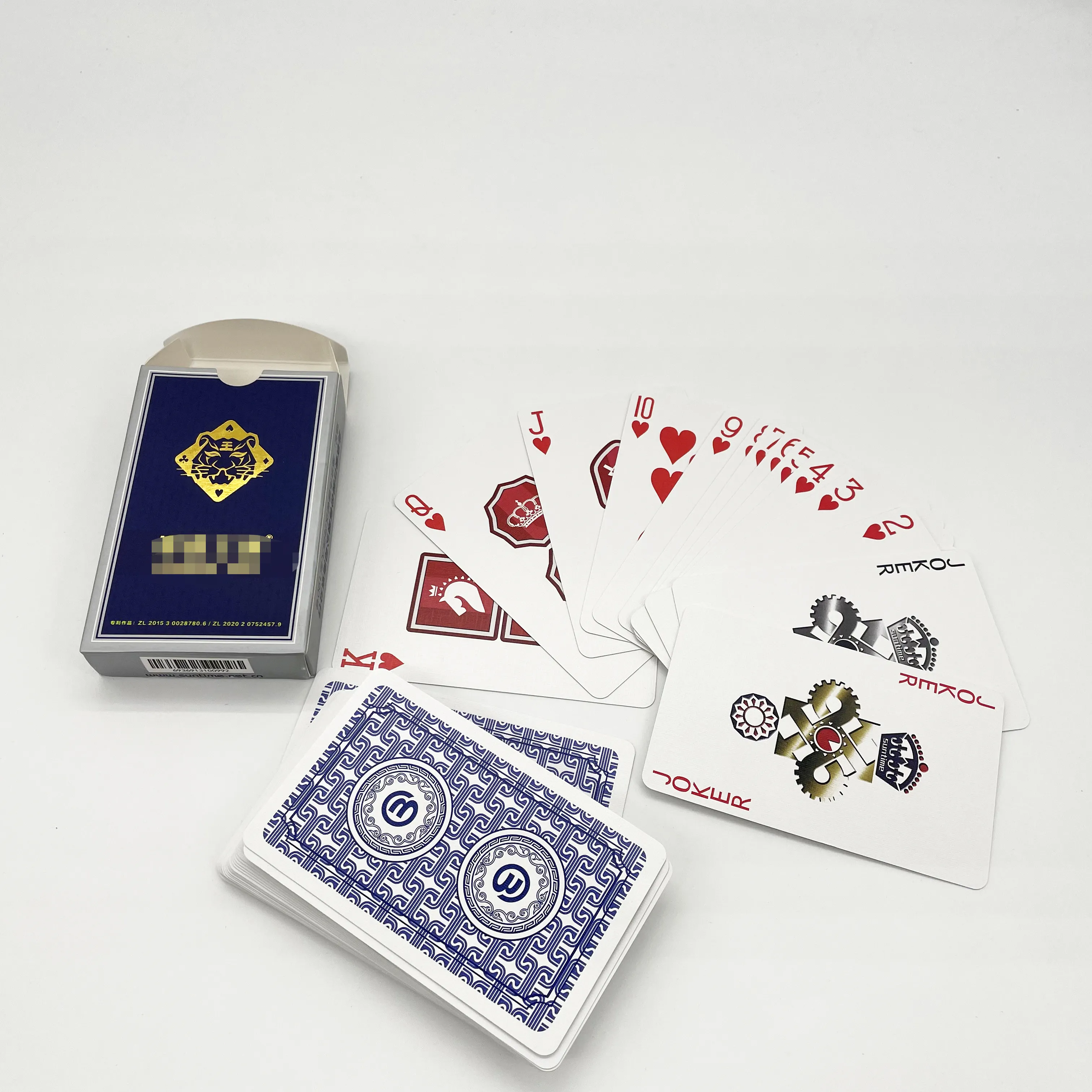 Conception de taille personnalisée logo de l'entreprise achetez des cartes à jouer jeu de cartes en plastique