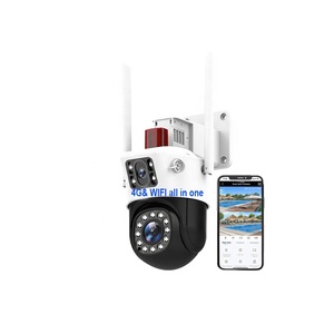 Nueva Cámara 4G Mini 2K 4MP WiFi PTZ para vigilancia de seguridad al aire libre Smart Home seguimiento automático pequeño uso de red CCTV inalámbrica - Product Image 1