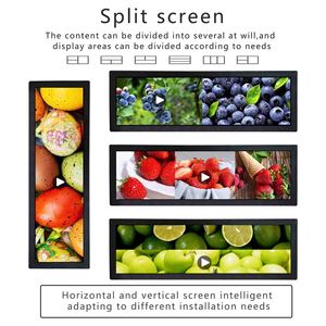 Lcd Outdoor Advertising Display Screens <strong>Usb</strong> Sd Rj45 <strong>Input</strong> Extra Wide Monitor 28.6Inch 1920X540 Android 7.1 Bar Screen Monitor - Product Image 4