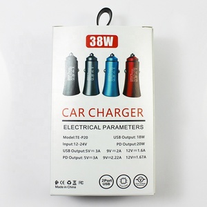 USB C Car <strong>Charger</strong> 38W Fast Charge PD &amp; QC 3.0 Dual Port Car <strong>Charger</strong> Adapter for iPhone Samsung Huawei Mobile Phone iPad - Product Image 2